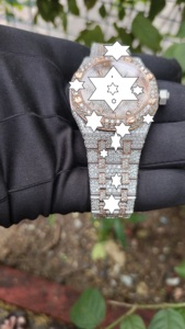 Reloj Mecánico de Lujo para Hombre, Estilo Antiguo, con Moissanita, VVS, Analógico, de Acero Inoxidable, Cristal, Proveedor Directo de India, NYC DIAMOND EMPIRE - Product Image 4