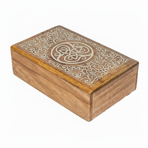 Affordable Wooden Jewelry Storage <b>Box</b> with Vintage Carved Pattern for Small Accessories, Gifts, <b>Memories</b> and Personal Treasures - Product Image 5
