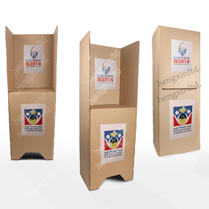 Cabina de Votación de Cartón Reciclado Ecológico Corrugado Personalizada, Suministro de Fábrica, Venta al Por Mayor - Product Image 2