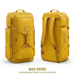 Bolsa de fútbol gaélico para mujer, tela de poliéster 600D resistente al agua, diseño de paneles negros, correas acolchadas, impresión de logotipo personalizado, bolsa de lona. - Product Image 2