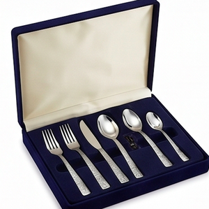 Elegant Metal Flatware <b>Set</b> With Floral Engraving High Mirror Polish Rust Resistant <b>For</b> Wedding And <b>Dinnerware</b> Use - Product Image 6