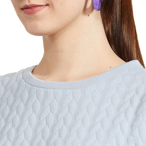 Sudadera de Forro Polar Personalizada para Mujer, con Logotipo Frontal, Hombros Caídos, Cuello Redondo, Estilo Oversize, 100% Algodón, para Invierno - Product Image 5