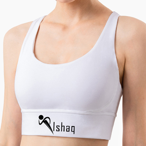 Sujetador deportivo de alto soporte con espalda cruzada y tiras de spandex, con almohadillas extraíbles para yoga, fitness, running, gimnasio y entrenamiento. - Product Image 4