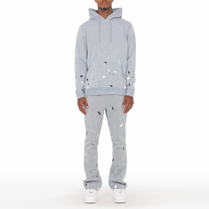 Conjunto Deportivo para Hombre, Color Gris, con Capucha, Manga Larga, Cierre Frontal, Estilo Casual, para Otoño - Product Image 4