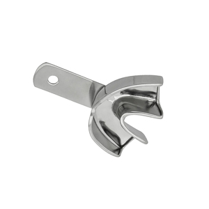 Bandejas de Impresión Dental de Acero Inoxidable Hechas a Mano en Pakistán - Bandejas Reutilizables de Alta Calidad con Agarre Ergonómico y Perforadas para Prótesis Dentales - Product Image 3