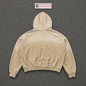 Sudadera con capucha y cremallera PREMIUM BEIGE STREETWEAR LOVE HEART con estampado de corazón y texto 'Love Me', sudadera informal extragrande con diseño de logotipo frontal - Product Image 6