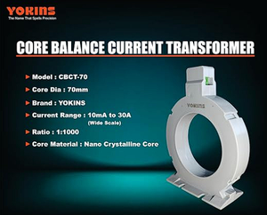 Transformateur de courant à noyau équilibré CBCT 70, 70 mm |   Noyau Nano-Cristallin |   10 mA à 30 A |   Haute précision pour le relais ELR - Product Image 3