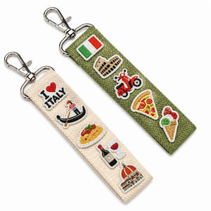 Sangle de porte-clés personnalisée en sangle tissée avec breloques brodées - Product Image 2