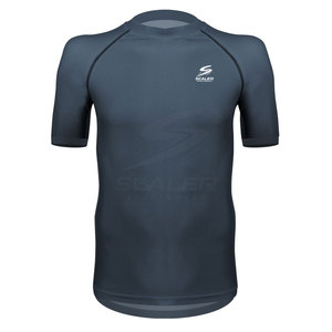 T-shirt de compression tricoté respirant de qualité supérieure, vêtements de sport écologiques, tenue d'entraînement extensible, évacuation de l'humidité, confort pour la salle de sport - Product Image 5