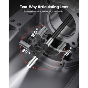 Endoscopio Industriale con Schermo IPS HD da 4,3 Pollici, Zoom 8X, Telecamera Boroscopica Articolata Bidirezionale, Impermeabile IP67 - Product Image 2