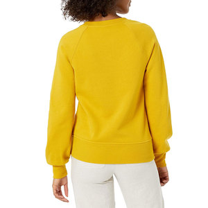 Sweat-shirt à col rond à motif uni, faible MOQ, avec logo, pour femme, coupe-vent, chaud, de haute qualité, confortable et élégant - Product Image 2
