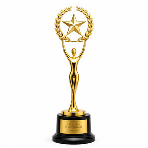 Fabricant de trophées métalliques personnalisés - Trophées gravés en 3D en alliage de zinc plaqué or, vente en gros, service OEM pour événements sportifs et d'entreprise - Product Image 3