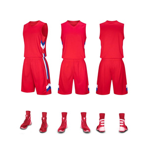Custom Orange Basketball Uniform Set Sleeveless V-Neck Jersey Matching Shorts Sublimated Print Moisture Wicking <b>Athletic</b> Wear - Product Image 2