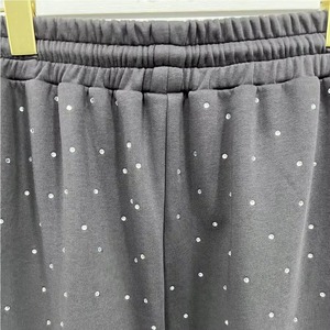 Conjunto Deportivo de 2 Piezas para Mujer, Ropa de Calle de Invierno, con Cremallera, Decoración de Diamantes de Imitación Personalizada, Sudadera con Capucha 100% Algodón - Product Image 4