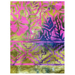 Best Selling Handmade Batik Stamp Sarong Abstract Purple Blue Beachwear Yoga Wrap Export Quality Handmade From Indonesia - Product Image 3