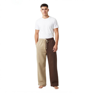 Pantalon de jogging surdimensionné personnalisé pour homme, coupe droite, en tissu épais, avec cordon de serrage, couleur unie - Product Image 1
