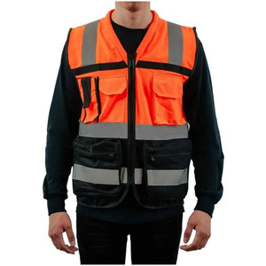 Gilet de sécurité multi-poches personnalisé de haute qualité, gilet de travail de nuit, gilet de sécurité pour la construction avec bande réfléchissante haute visibilité - Product Image 1