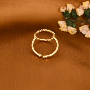 Anillo Ajustable de Latón Chapado en Oro, Elegante y Moderno, para Mujer, Regalo de Boda o Compromiso, Lote al por Mayor de 25 Pares - Product Image 3