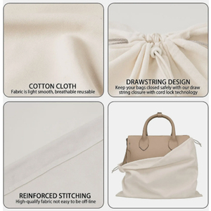 Amana Textiles Cotton Canvas <b>Draw</b> <b>String</b> Dust <b>Bag</b> for Purse and Handbags Customizable Wholesale Production for Retail Gifting - Product Image 6