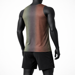 Conjunto de Camiseta Deportiva para Hombre, Transpirable, de Secado Rápido, Uniforme Deportivo para Gimnasio, Sin Mangas, Conjunto de Pantalones Cortos para Correr, Personalizado OEM - Product Image 3