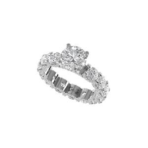 Anillo de Diamante Cultivado en Laboratorio con Corte Redondo, Talla 6.25 de EE. UU., en Plata 925, Oro 9K, 14K, 18K, para Joyería Femenina y Anillos de Compromiso - Product Image 3
