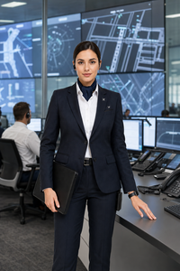 Uniformes de Aerolínea Personalizados de Manga Larga para Pilotos y Tripulación de Cabina |   Fabricante OEM |   Uniforme de Gerente de Operaciones de Aeropuerto para Mujeres - Product Image 6