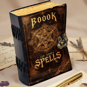 Diario de Cuero con Candado, 400 Páginas, Libro de las Sombras, Grimoire, Cuaderno de Brujería Wicca, Diario Gótico Vintage - Product Image 3