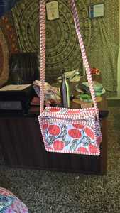 Bolsos de Compras de Verano para Mujer, Hechos a Mano en India, Acolchados de Algodón, Ligeros, Elegantes, Estilo Bohemio, Color Sólido - Product Image 4