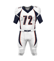 Uniforme de fútbol americano fabricado en Pakistán con material nuevo, MOQ bajo, sublimación, logotipo personalizado.