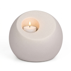 White Marble Sphere Tea Light Holder with Crystal Accent Decoration <b>Cheap</b> Price Infant Keepsake Urn with Tea Light <b>Candle</b> Holder - Product Image 5