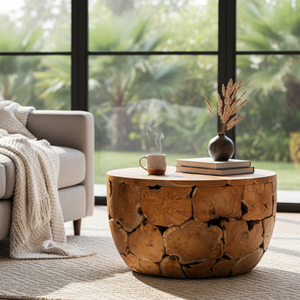 ARTERRA Premium <b>Rustic</b> Teak Root Handcrafted Natural Wood Artisan <b>Coffee</b> <b>Table</b> for Living Room Home Furniture - Product Image 5