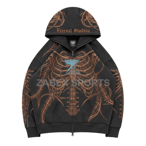 OEM ODM Custom Full Zip <b>Rhinestone</b> Hoodie Luxury Street Fashion Cotton Fleece <b>Jacket</b> for Men IN PAKISTAN - Product Image 1