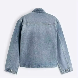 แจ็คเก็ตยีนส์ผู้ชายทันสมัย น้ำหนักเบา เป็นมิตรกับสิ่งแวดล้อม สไตล์สตรีทแวร์ กันลม ระบายอากาศได้ดี ลายพิมพ์ลำลอง สำหรับฤดูหนาว - Product Image 2