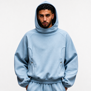 Sudaderas con Capucha de Alta Calidad, Lisas, de Felpa, con Hombros Caídos, para Hombre, de Algodón, al por Mayor, con Impresión y Bordado Personalizados - Product Image 2