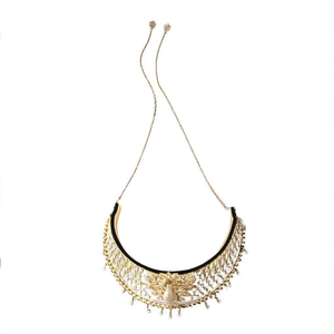 One Gram Gold Peacock Choker <b>Necklace</b> for Wedding Party Gift - Product Image 2