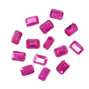 Rubis naturels non traités du Mozambique, octogones calibrés 5x7mm, pierres précieuses de rubis naturelles facettées pour la création de bijoux, prêtes à l'emploi - Product Image 6