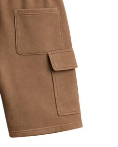 Pantalones Cortos Cargo Color Caqui para Hombre, Cintura Elástica con Cordón, Estilo Casual Urbano, Múltiples Bolsillos, Pantalones Cortos de Verano, Logotipo Personalizado, Fabricante OEM - Product Image 6