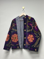 Maaunique Motif floral Broderie Suzani Velours Coton Automne Hiver Grande taille Écologique Réversible Respirant Fait main