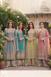 Designer <b>Kurta</b> Palazzo Dupatta Set Vichitra <b>Silk</b> With Embroidery Codding Sequence Work Buy Direct From Supplier At Bargain Price - Product Image 6