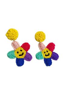 Los últimos pendientes de bordado de flores con cuentas hechos a mano de lujo para mujer en un hermoso diseño lindo con sensación de moda superior de moda - Product Image 2