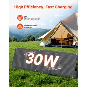 Caricatore Solare USB Pieghevole Ultra-Leggero da 30W, Pannello Monocristallino Tipo N 16BB, Efficienza 24%, Opzioni di Potenza Portatile 40W 20W - Product Image 2