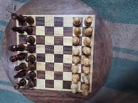Jeu d'échecs de luxe personnalisé en bois, plateau carré de 35 mm, pièces polies faites à la main, écologique, thème bouddhiste, avec boîte