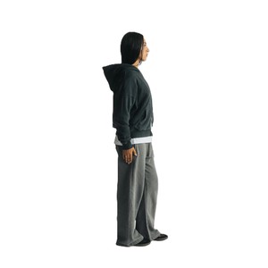 Sweat-shirt à capuche surdimensionné pour homme, fermeture éclair, couleur unie, en molleton de coton, décontracté, pour l'automne - Product Image 2