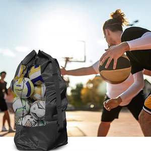 Football Carry Bag Customised Sports Ball Bags Durable Mesh Storage OEM Adjustable Training Soccer Sack High Quality <b>Backpack</b> - Product Image 1
