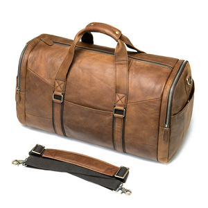 Genuine <b>Leather</b> Overnight <b>Bag</b> <b>Men</b> Weekender Oversized Travel Duffel <b>Bag</b> Sport Gym Outdoor <b>Men</b> <b>Leather</b> Travel <b>Duffle</b> <b>Bag</b> - Product Image 2