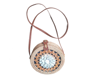 Wholesale Handwoven Straw Rattan <b>Handbag</b> <b>Boho</b> Style for Ladies Shoulder <b>Handbag</b> From Vietnam - Product Image 1