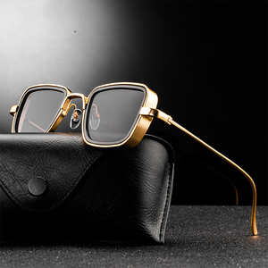 LMA Fashion Mens Shades 2024 Vintage Metal Big Frame Sun Glasses Classic Retro Steam Punk Square Women <b>Sunglasses</b> UV400 - Product Image 1