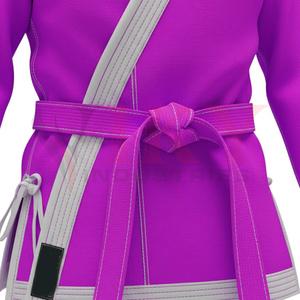 Uniforme de Karate de Lona para Mujer, de Alta Calidad, Personalizado con Marca Propia, Bicolor, para Jóvenes y Adultos, Venta al Por Mayor Directa de Fábrica - Product Image 4