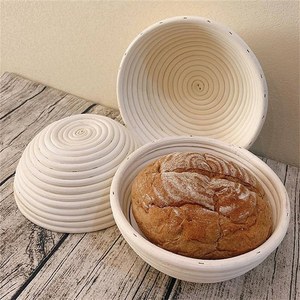 Cesta de fermentación de pan de ratán tejida a mano, redonda/ovalada, 18 cm, Banneton Vietnam, para fermentación de masa de panadería artesanal - Product Image 1
