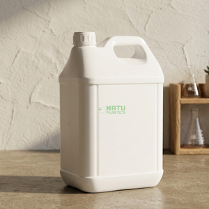 Bidon carré en plastique HDPE personnalisé de 1 à 10 L pour le stockage d'huile, de produits chimiques et de liquides, avec poignée, conteneur industriel - Product Image 1